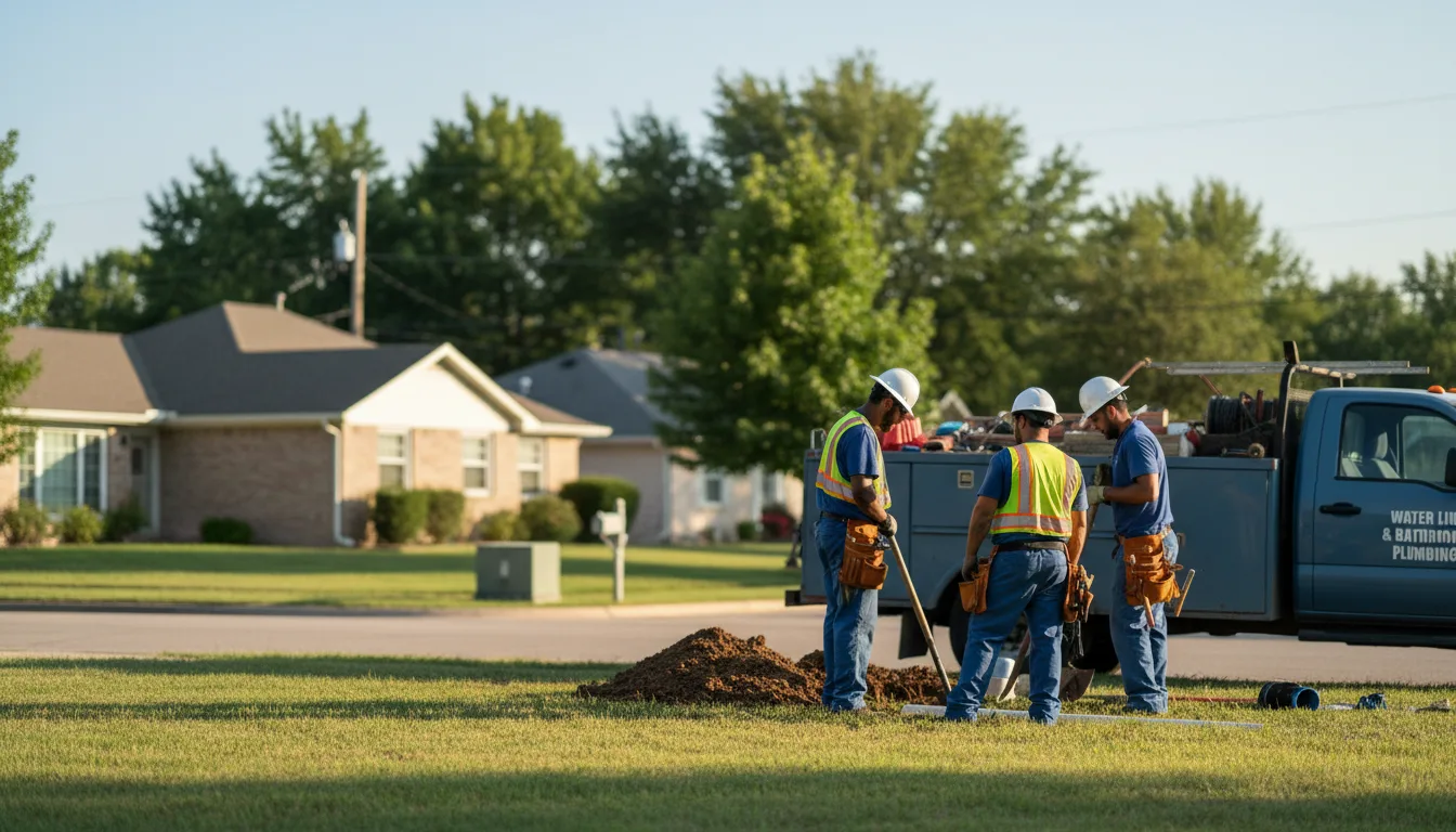 Residential water line and bathroom plumbing service in Ottoville, OH